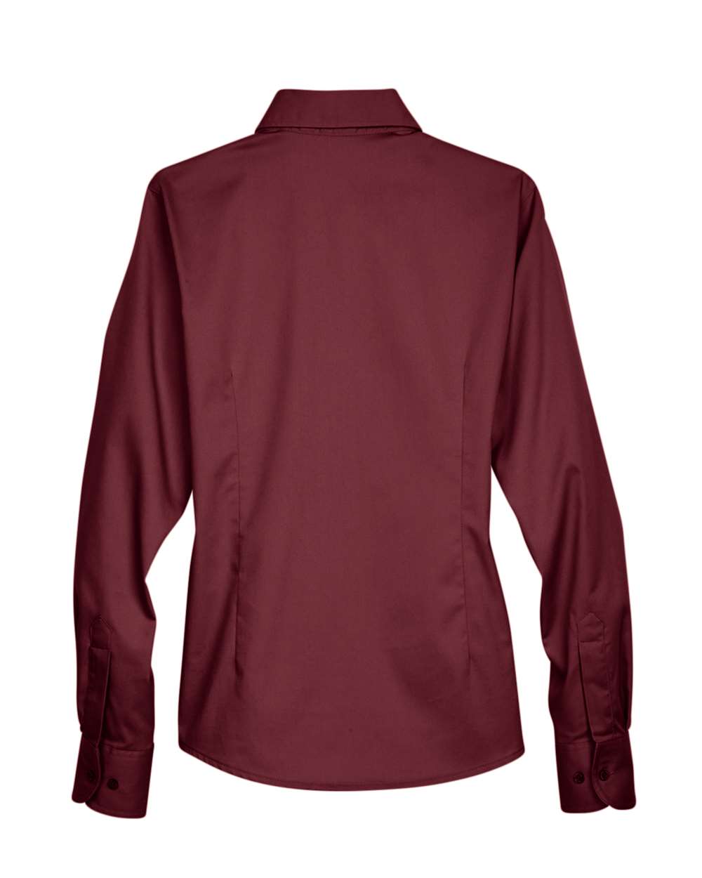Women's Easy Blend™ Long Sleeve Twill Dress Shirt with Stain-Release - Back - B240B9533 - Wine