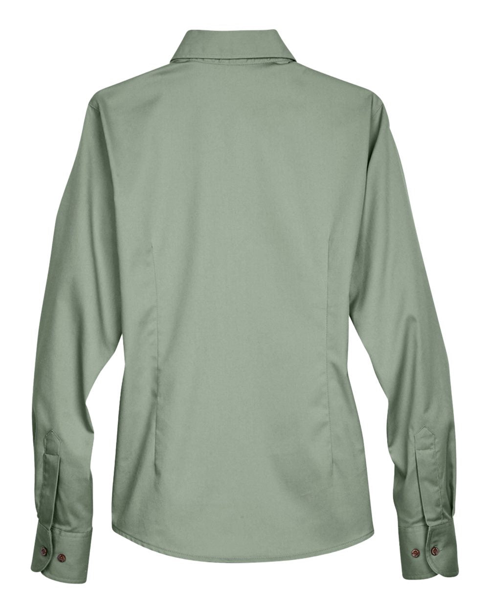 Women's Easy Blend™ Long Sleeve Twill Dress Shirt with Stain-Release - Back - B240B9542 - Dill
