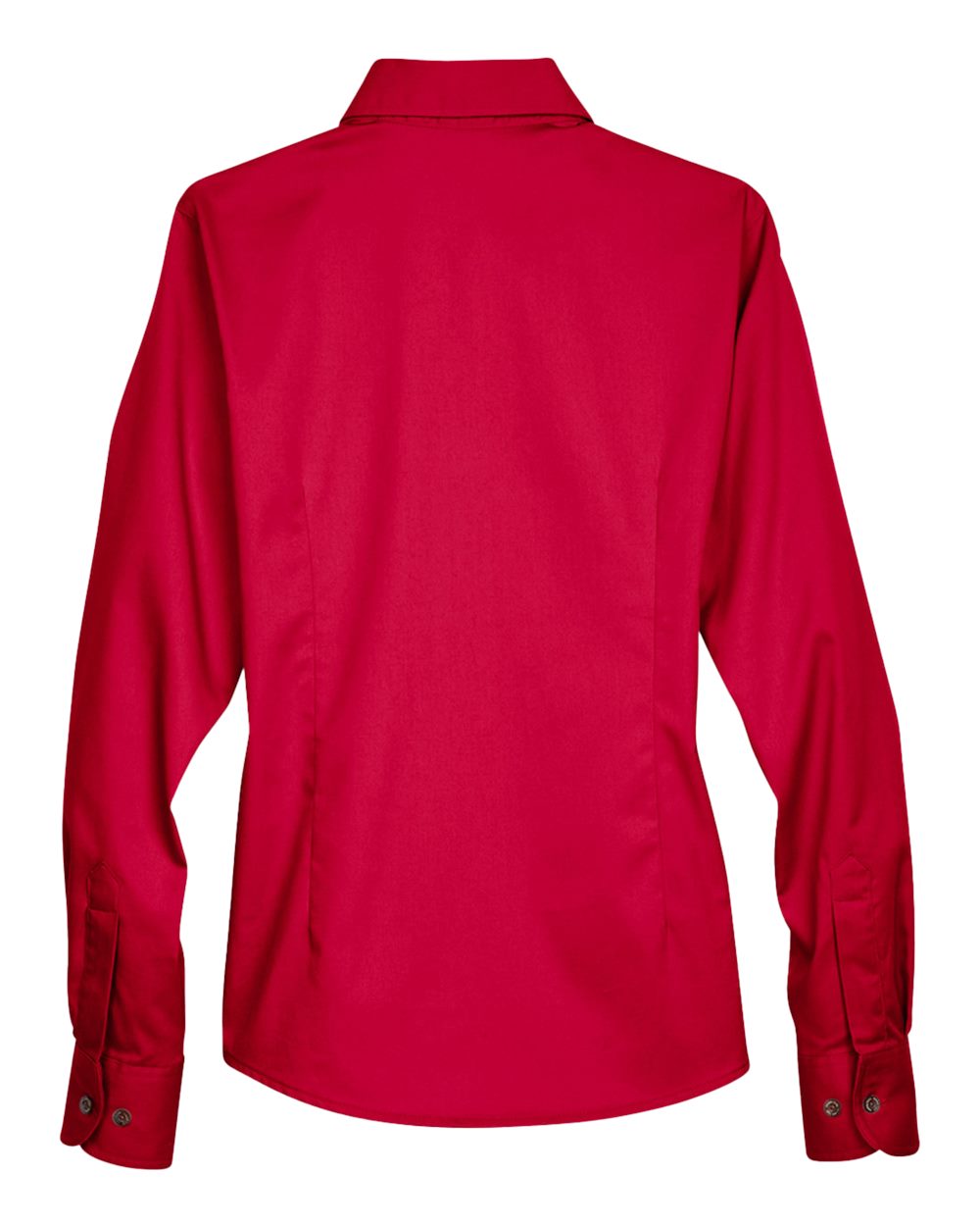 Women's Easy Blend™ Long Sleeve Twill Dress Shirt with Stain-Release - Back - B240B9702 - Red
