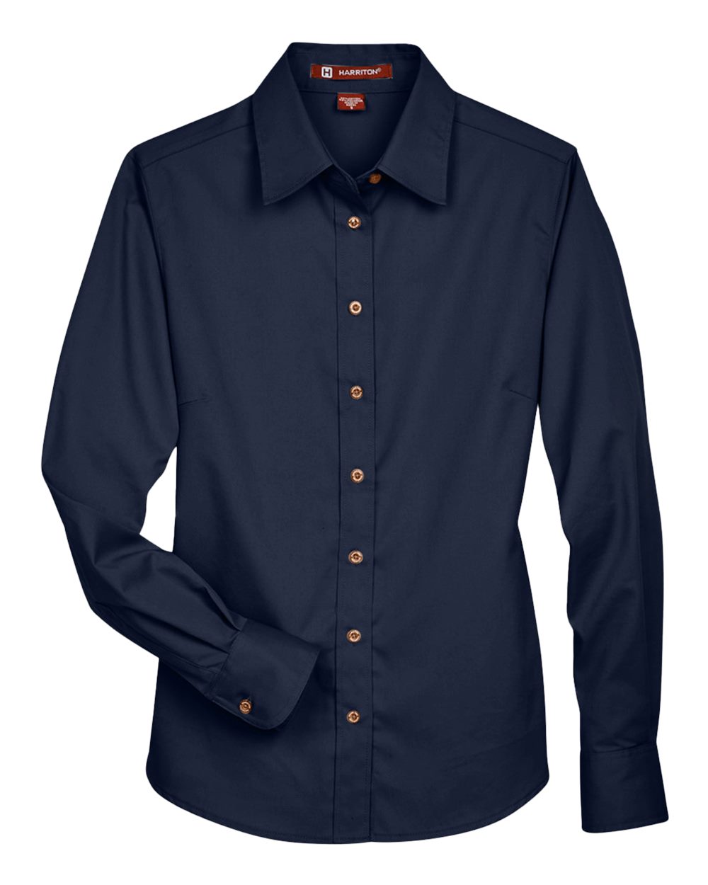 Women's Easy Blend™ Long Sleeve Twill Dress Shirt with Stain-Release - Front - B240B9112 - Navy