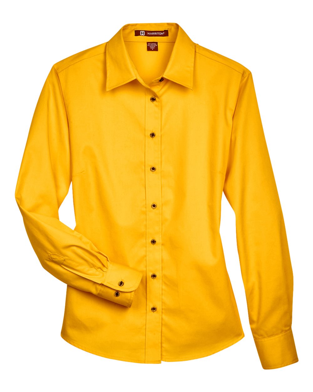 Women's Easy Blend™ Long Sleeve Twill Dress Shirt with Stain-Release - Front - B240B9138 - Sunray Yellow