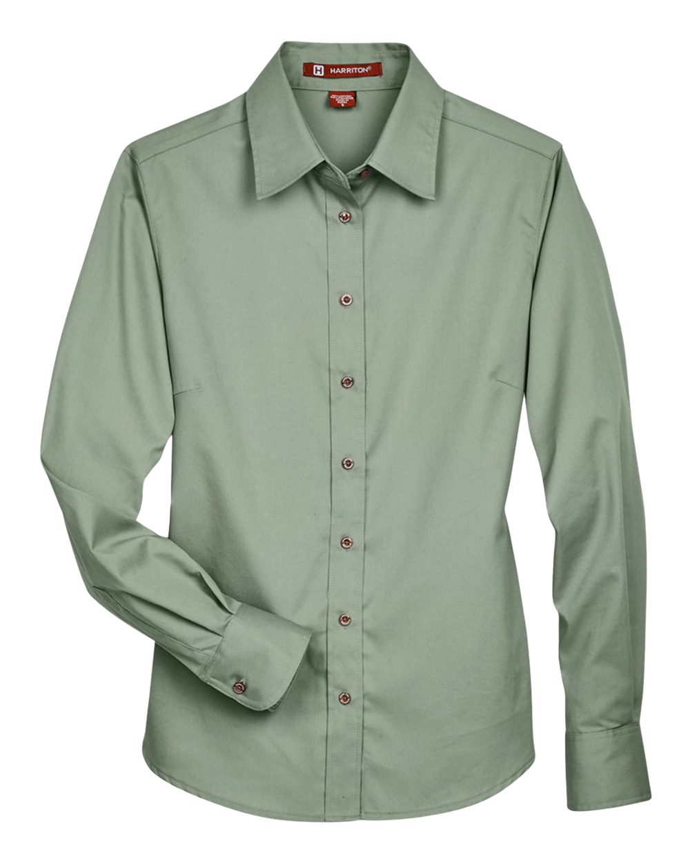 Women's Easy Blend™ Long Sleeve Twill Dress Shirt with Stain-Release - Front - B240B9542 - Dill