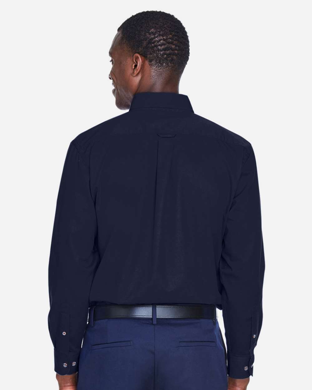 Men's Easy Blend™ Twill Shirt - OnModelBack - B236B9112 - Navy