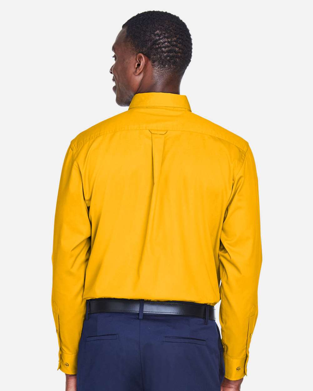 Men's Easy Blend™ Twill Shirt - OnModelBack - B236B9122 - Sunray Yellow
