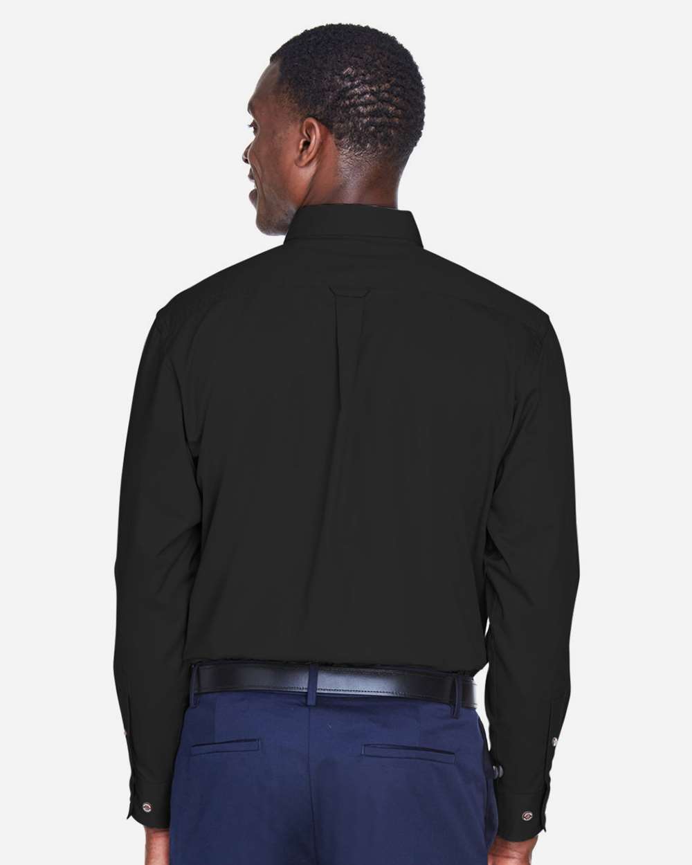 Men's Easy Blend™ Twill Shirt - OnModelBack - B236B9502 - Black
