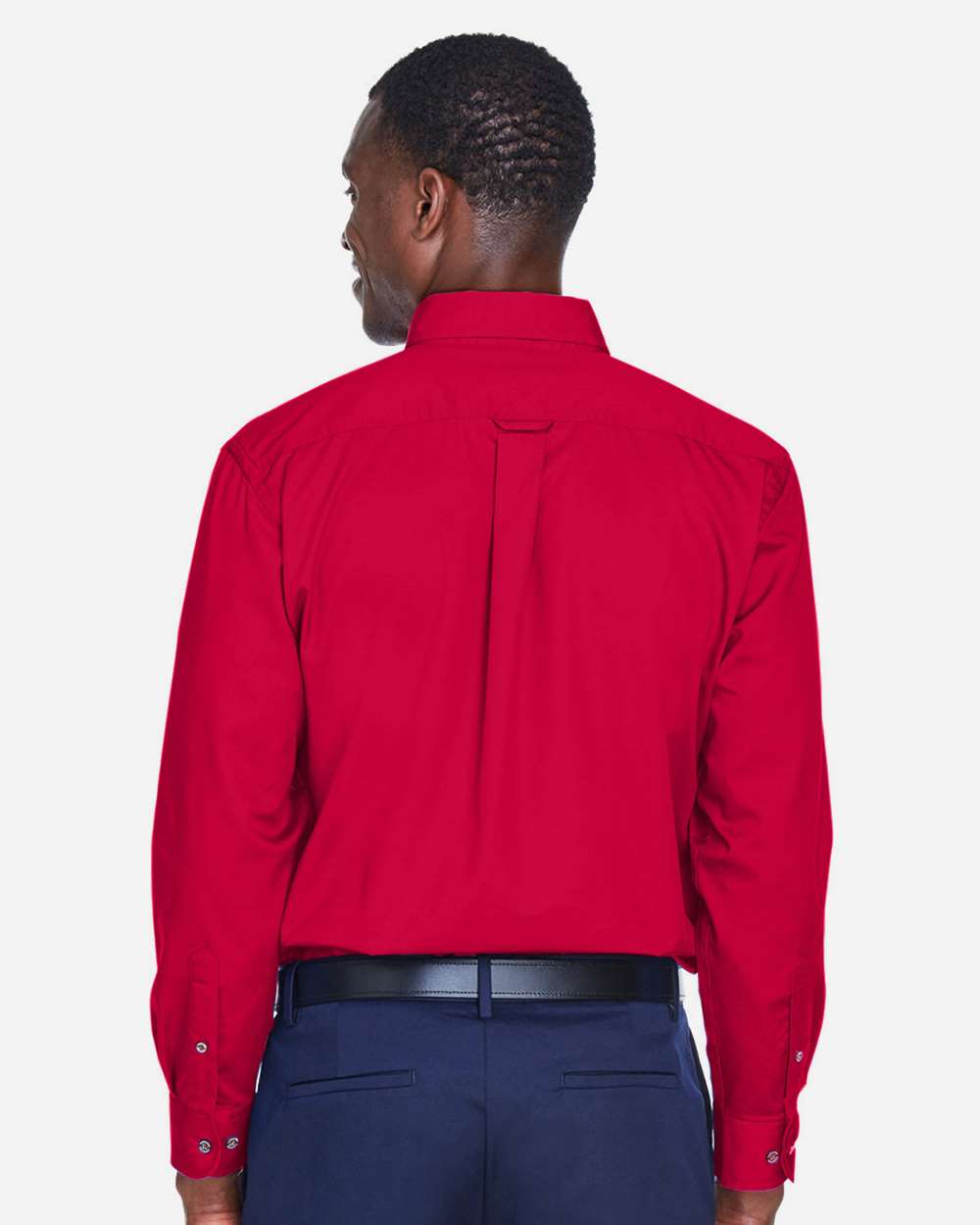 Men's Easy Blend™ Twill Shirt - OnModelBack - B236B9703 - Red