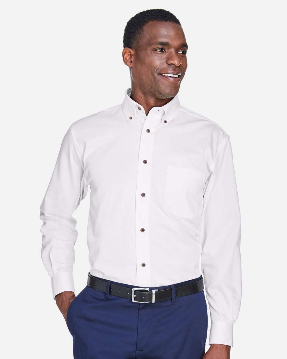 Men's Easy Blend™ Twill Shirt - OnModelFront - B236B9003 - White