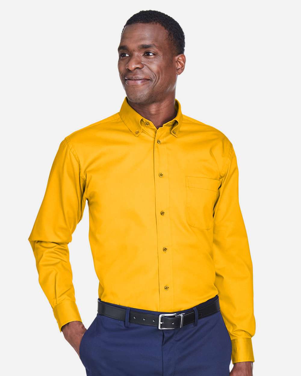 Men's Easy Blend™ Twill Shirt - OnModelFront - B236B9122 - Sunray Yellow
