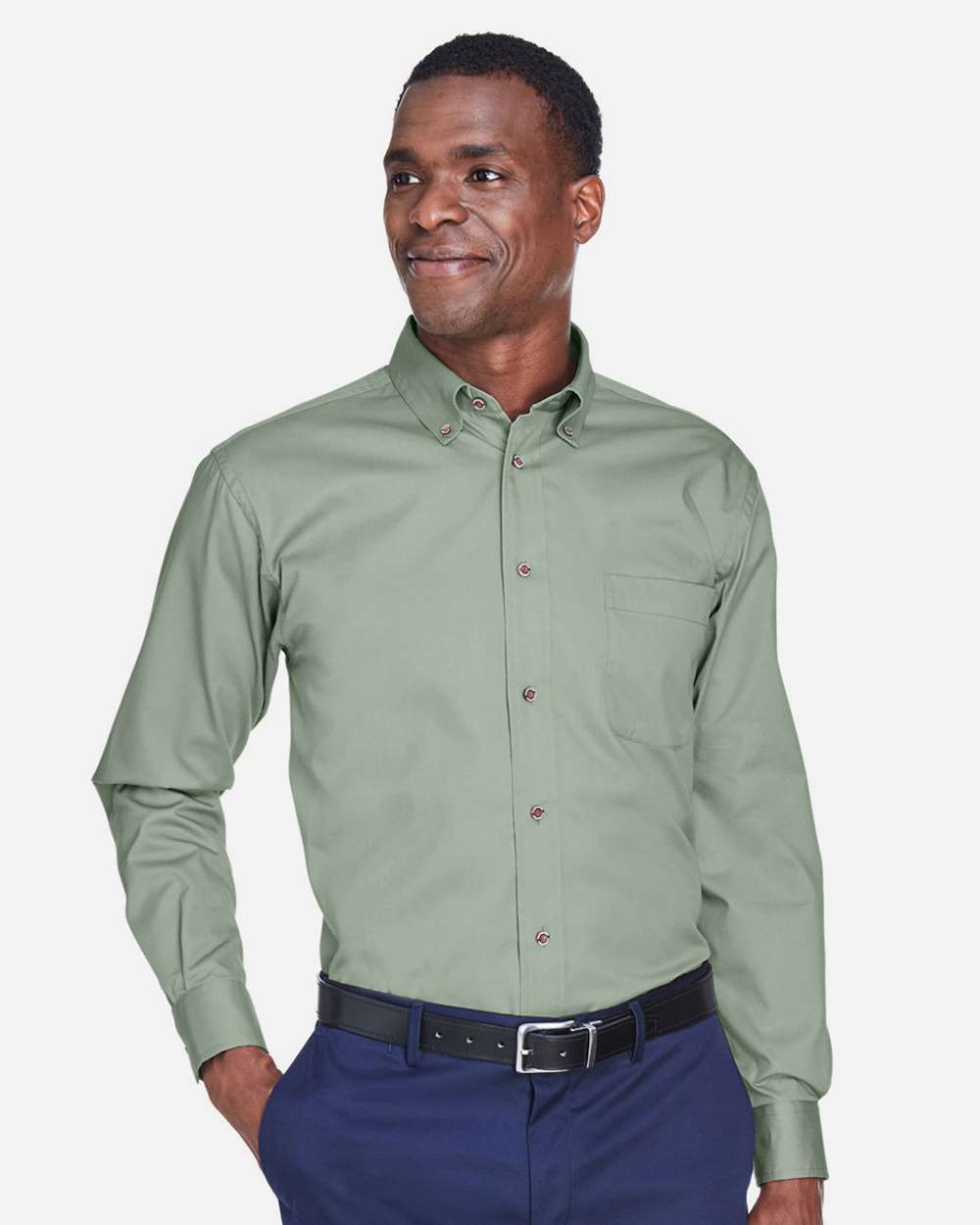 Men's Easy Blend™ Twill Shirt - OnModelFront - B236B9542 - Dill