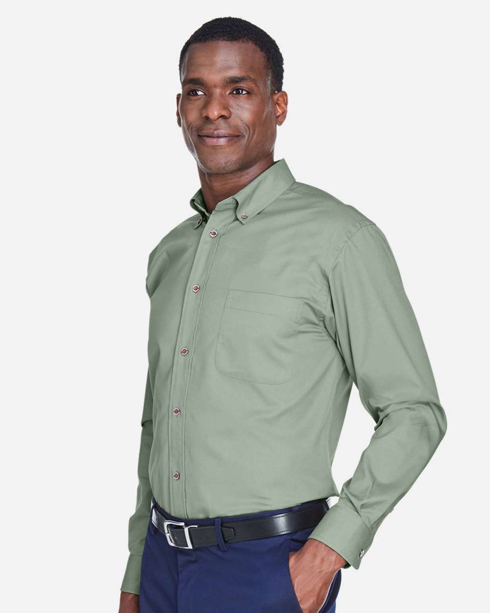 Men's Easy Blend™ Twill Shirt - OnModelSide - B236B9542 - Dill