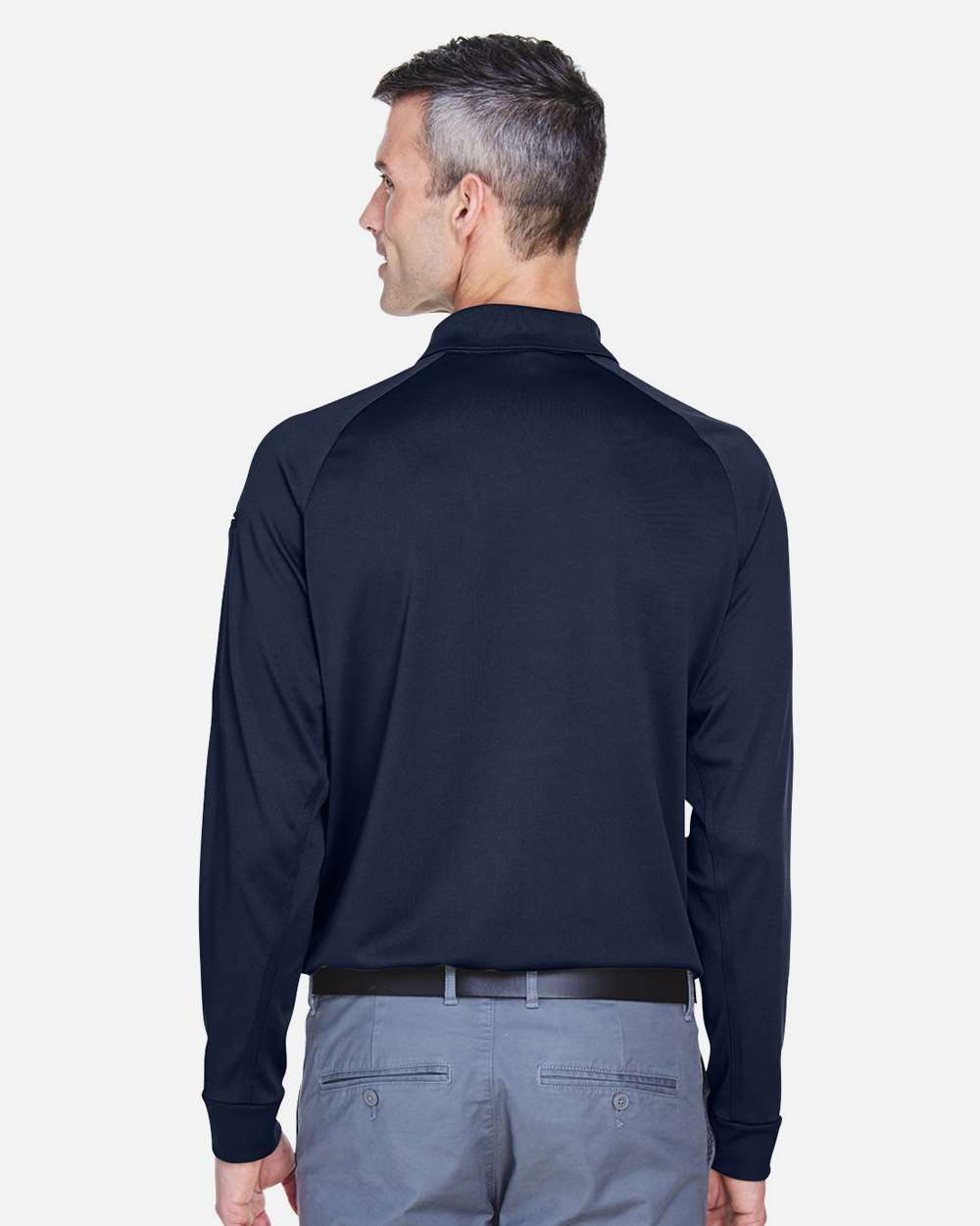 Men's Advantage Long Sleeve Tactical Polo - OnModelBack - B200B9652 - Dark Navy
