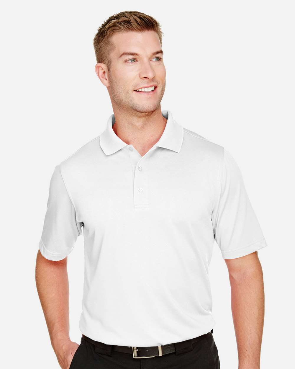 Men's Advantage Snag Protection Plus Polo - OnModelFront - B213B9003 - White