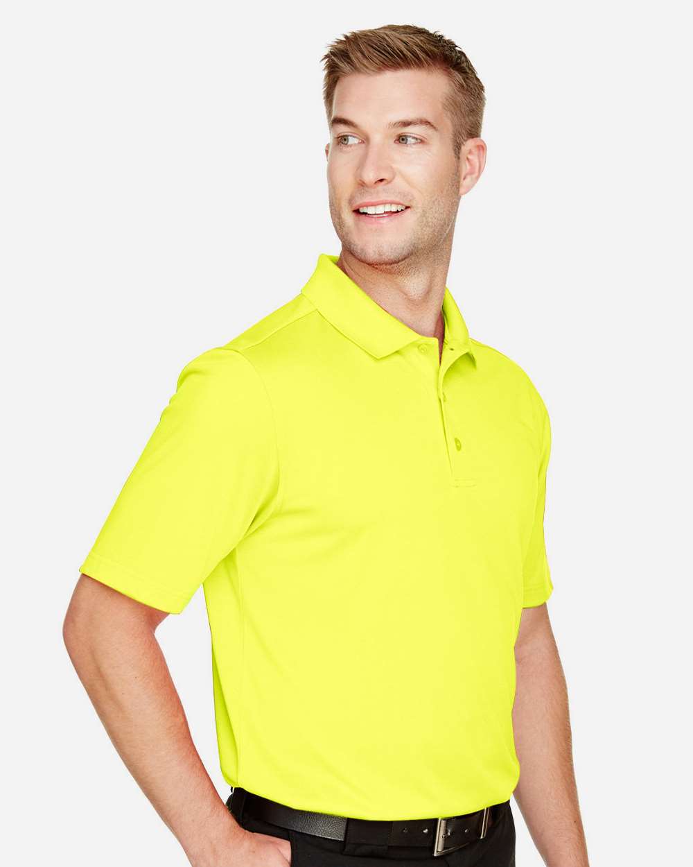 Men's Advantage Snag Protection Plus Polo - OnModelSide - B213B9123 - Safety Yellow