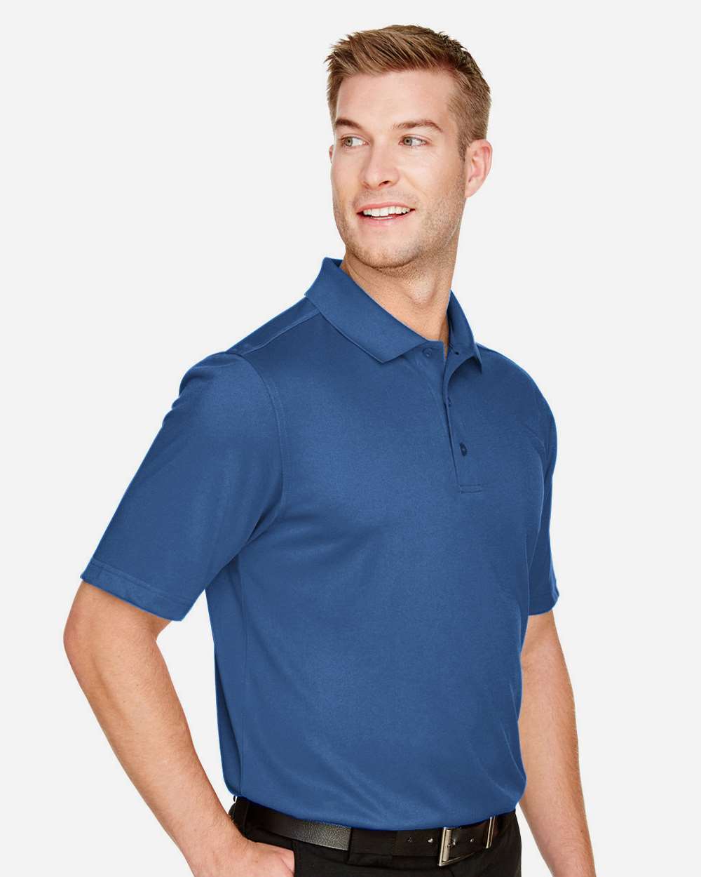 Men's Advantage Snag Protection Plus Polo - OnModelSide - B213B9253 - Pool Blue