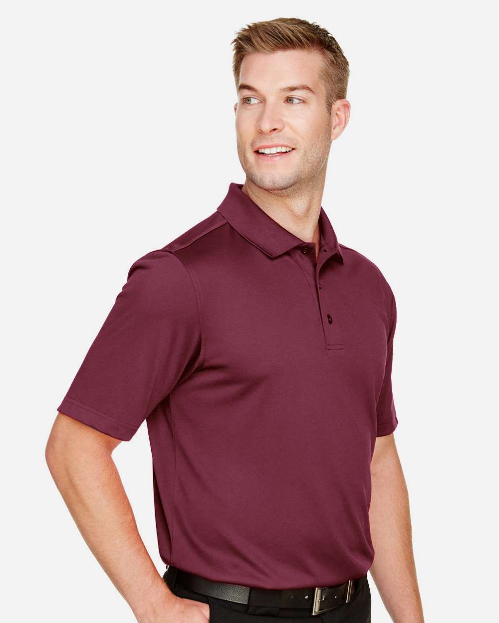 Men's Advantage Snag Protection Plus Polo - OnModelSide - B213B9533 - Maroon