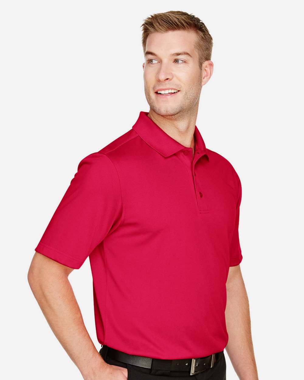 Men's Advantage Snag Protection Plus Polo - OnModelSide - B213B9703 - Red