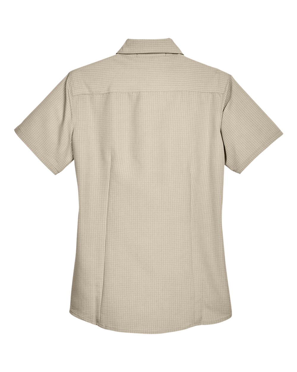 Women's Barbados Textured Camp Shirt - Back - B252B9102 - Khaki