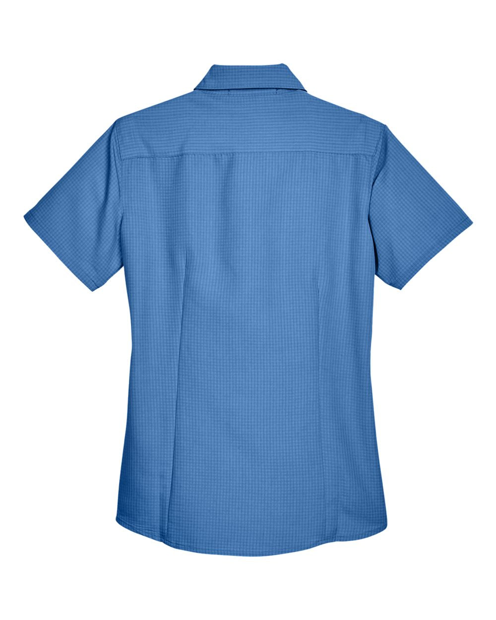 Women's Barbados Textured Camp Shirt - Back - B252B9112 - POOL BLUE