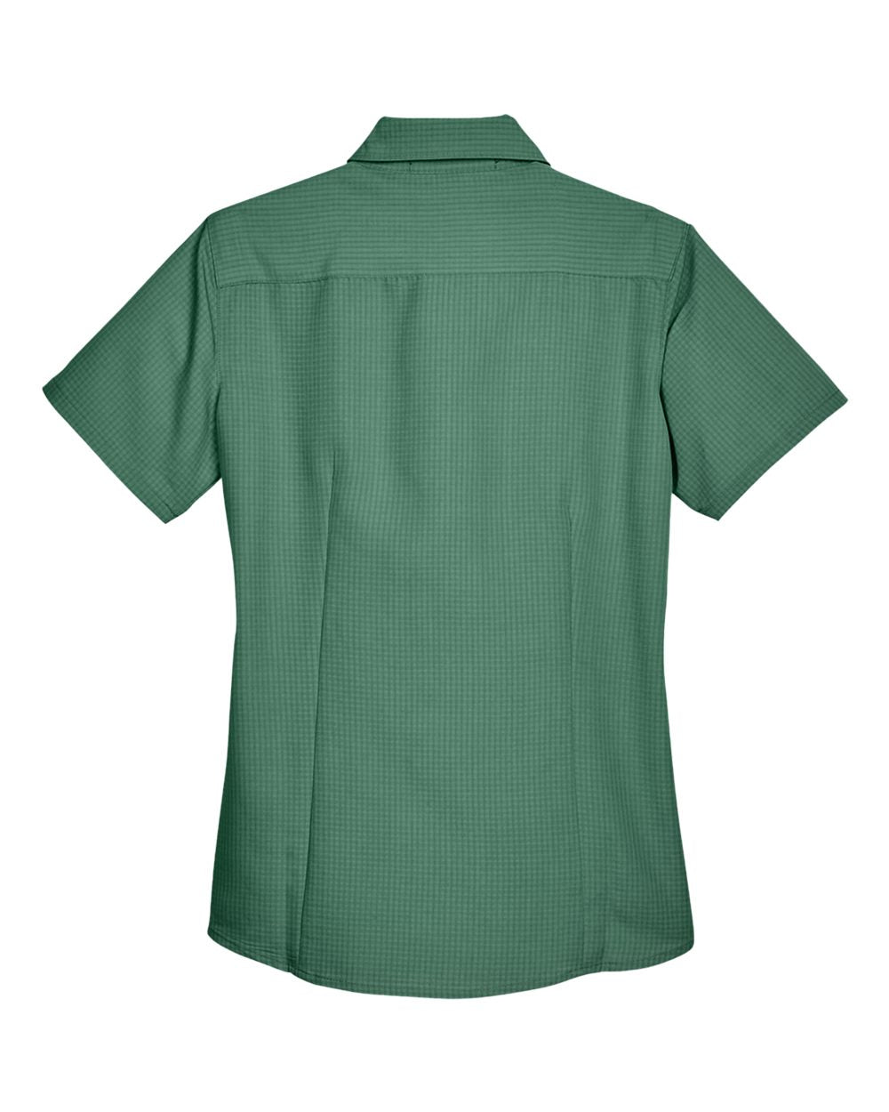 Women's Barbados Textured Camp Shirt - Back - B252B9172 - Palm Green