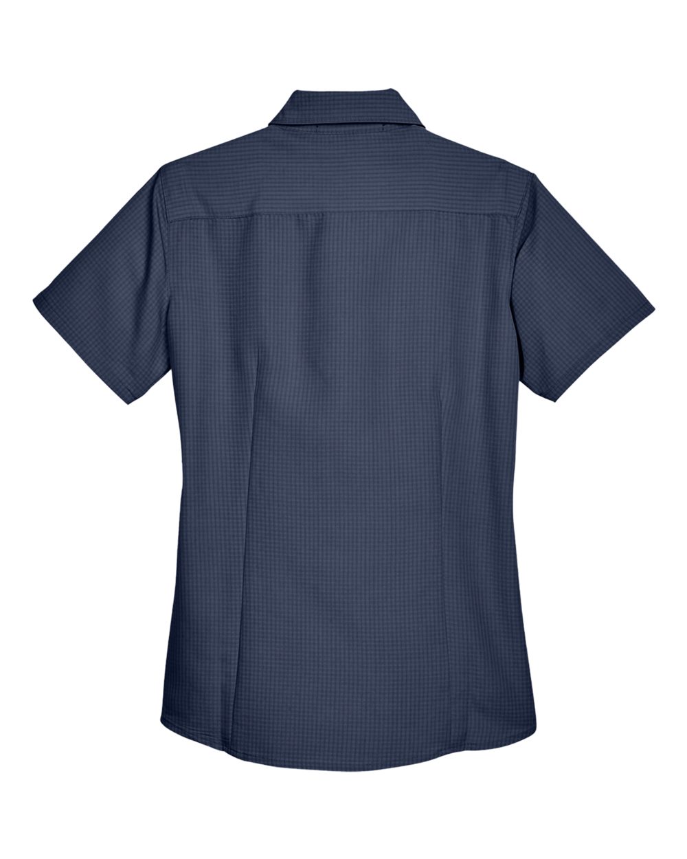 Women's Barbados Textured Camp Shirt - Back - B252B9652 - Navy