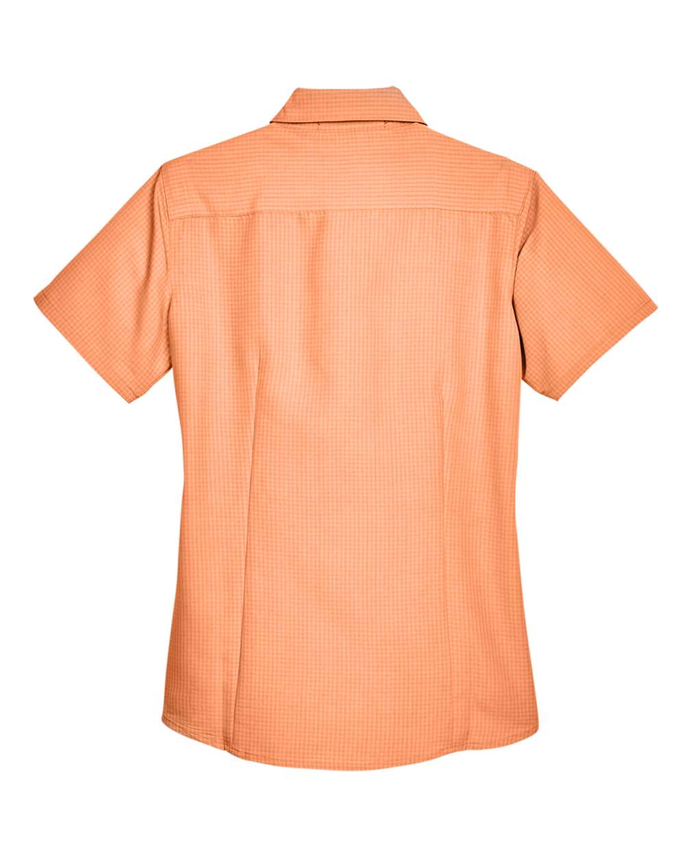 Women's Barbados Textured Camp Shirt - Back - B252B9662 - Nectarine