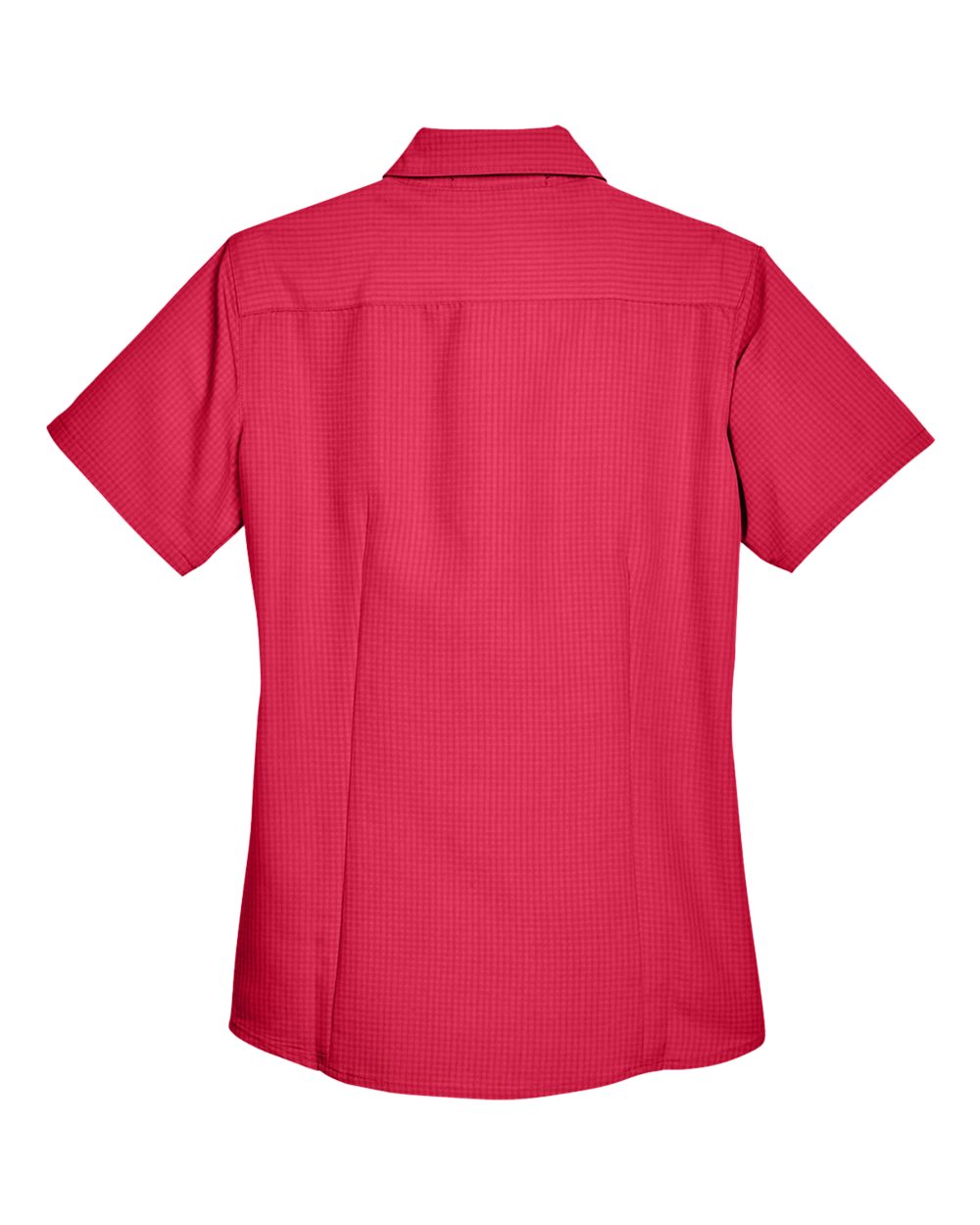 Women's Barbados Textured Camp Shirt - Back - B252B9702 - Parrot Red