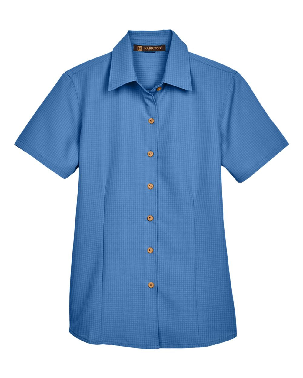 Women's Barbados Textured Camp Shirt - Front - B252B9112 - POOL BLUE
