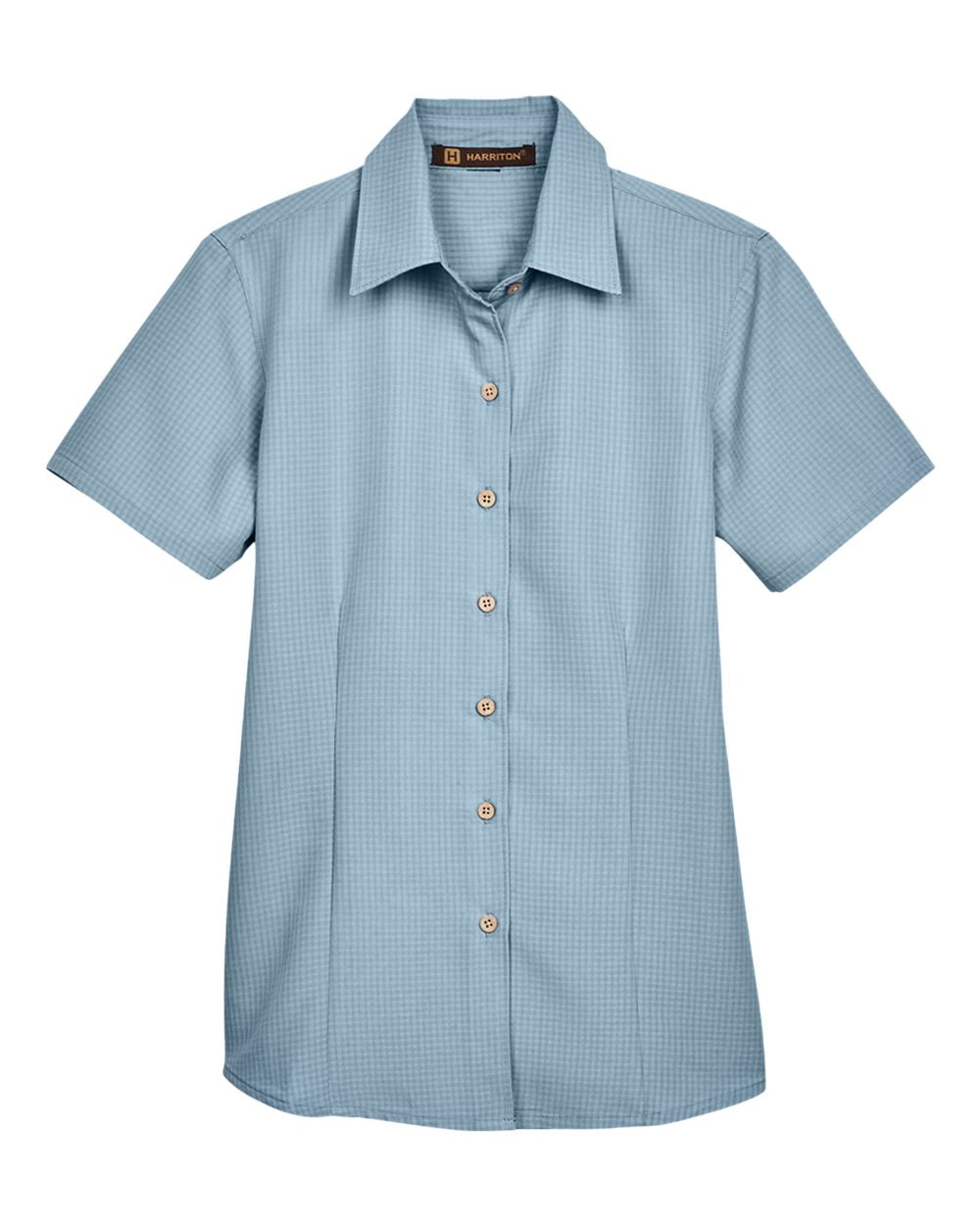 Women's Barbados Textured Camp Shirt - Front - B252B9252 - Cloud Blue