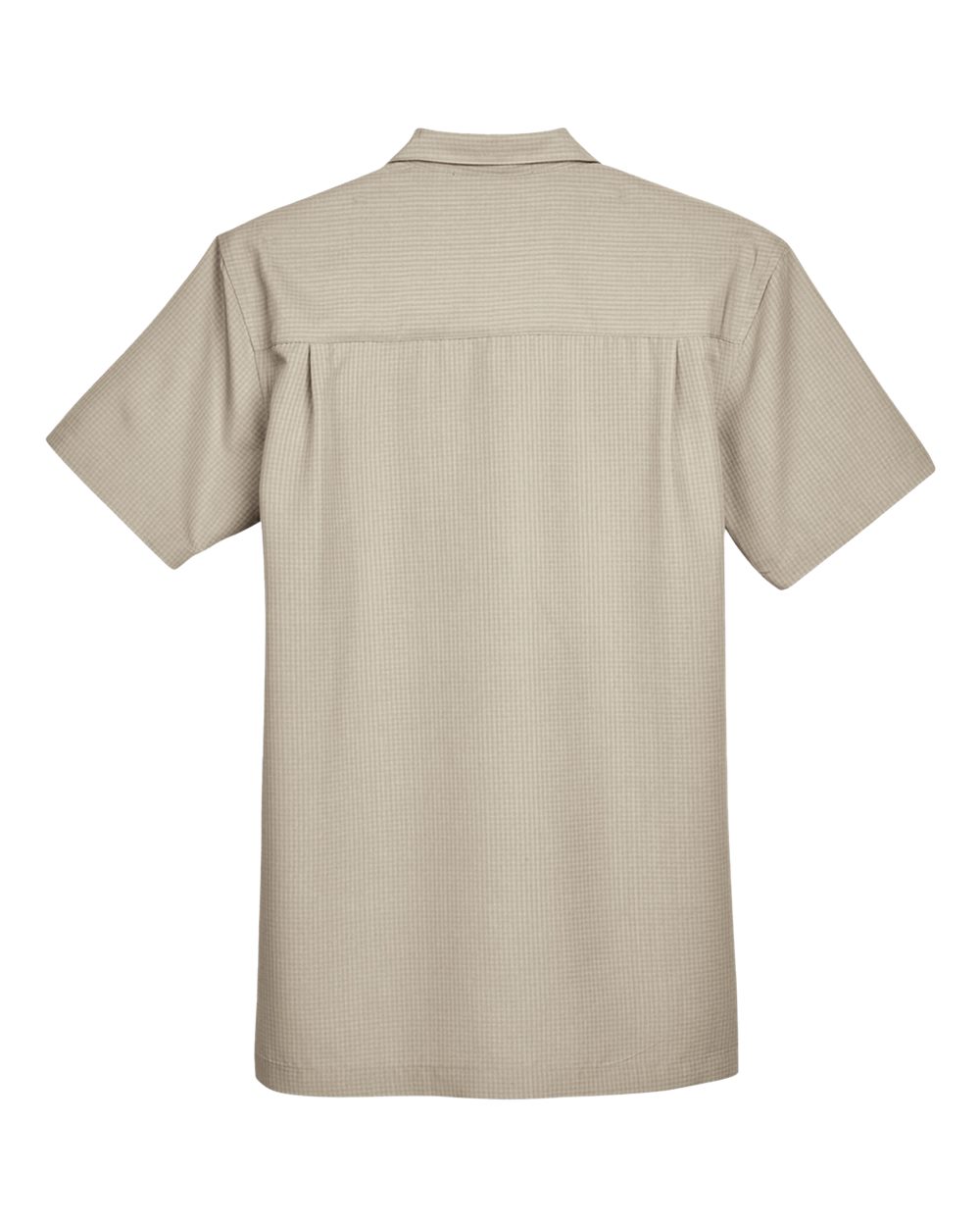 Men's Barbados Textured Camp Shirt - Back - B251B9102 - Khaki