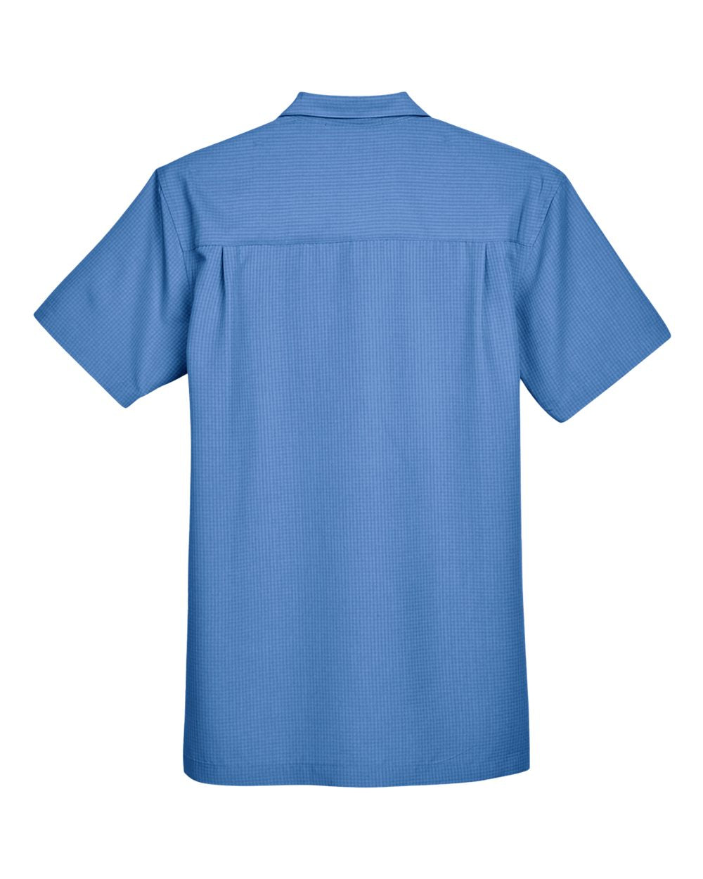 Men's Barbados Textured Camp Shirt - Back - B251B9112 - POOL BLUE