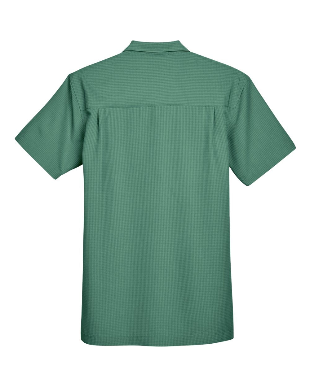 Men's Barbados Textured Camp Shirt - Back - B251B9172 - Palm Green