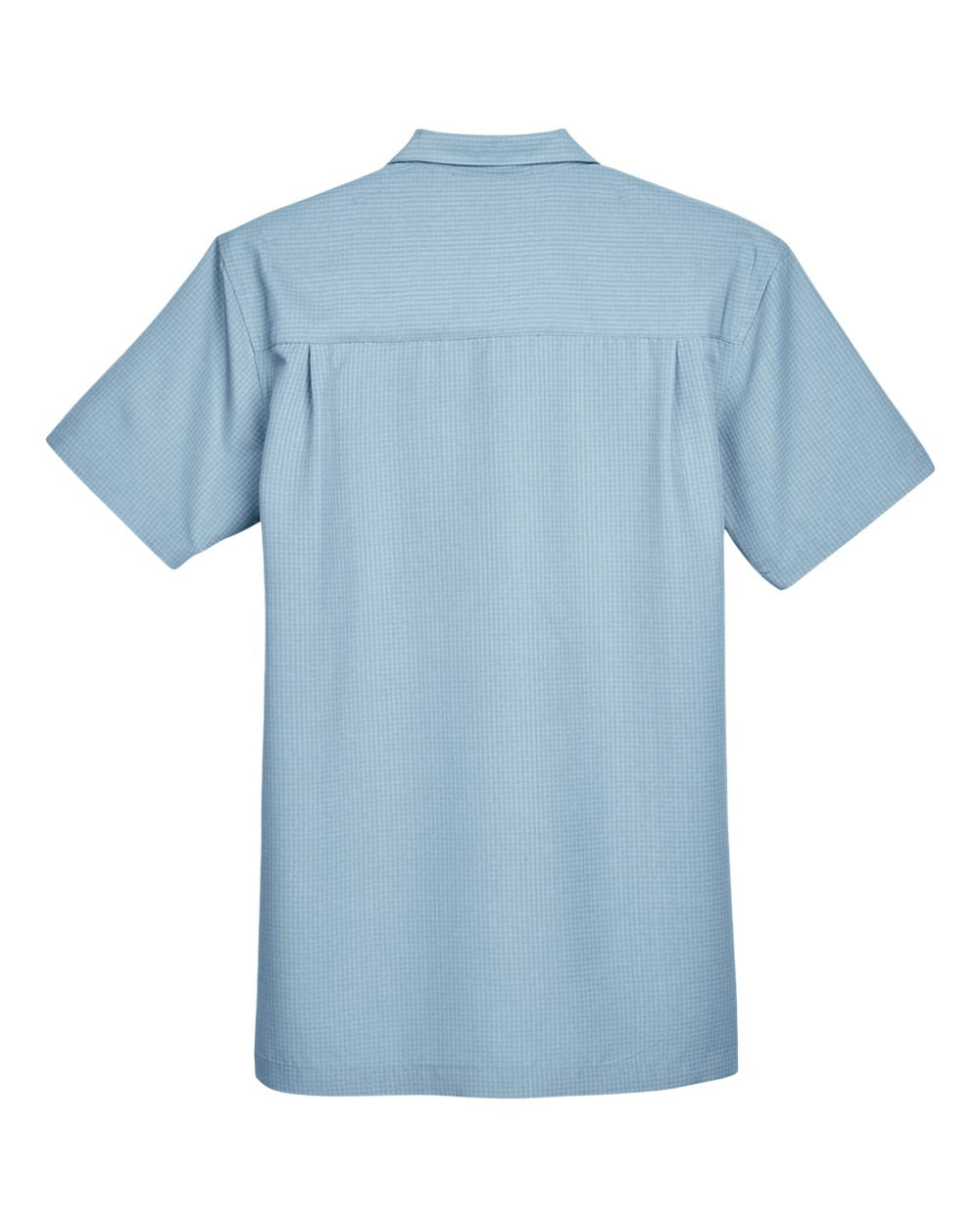 Men's Barbados Textured Camp Shirt - Back - B251B9252 - Cloud Blue