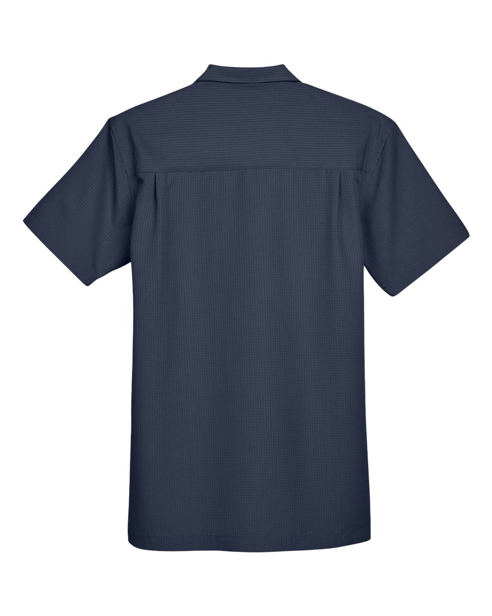Men's Barbados Textured Camp Shirt - Back - B251B9652 - Navy