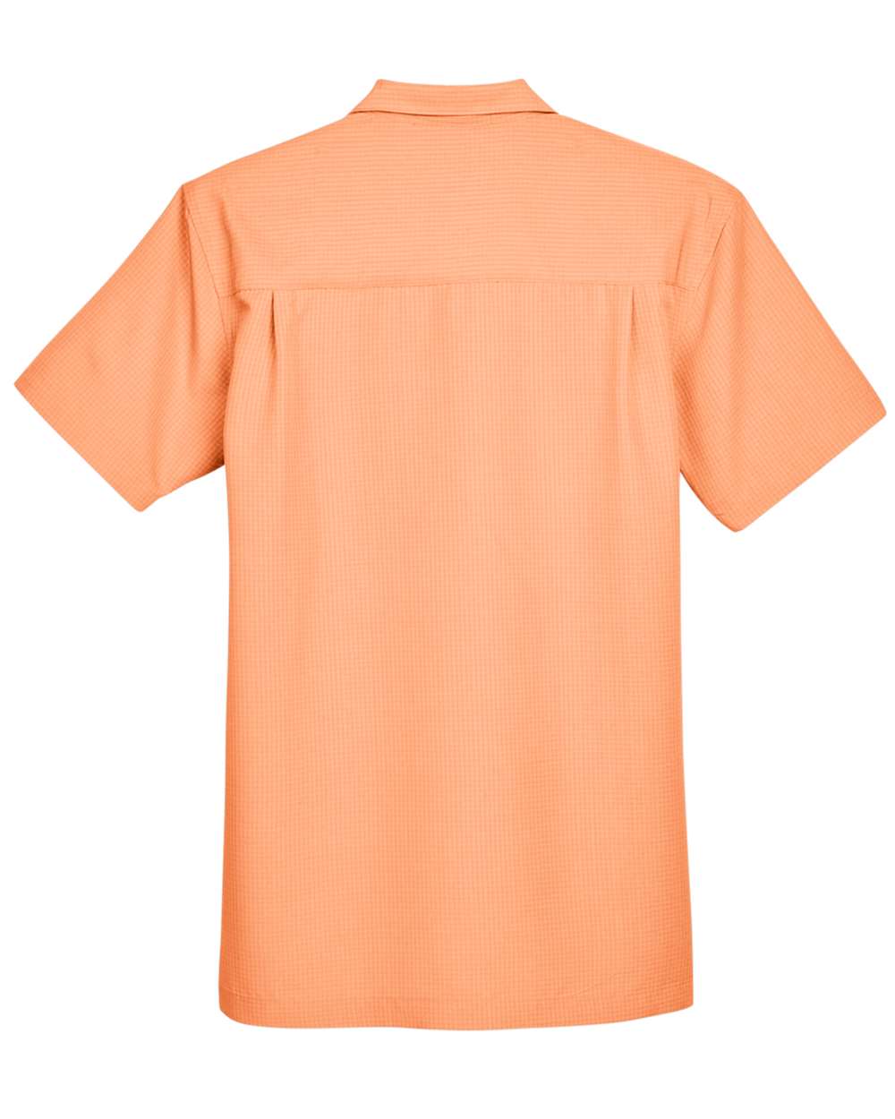 Men's Barbados Textured Camp Shirt - Back - B251B9662 - Nectarine
