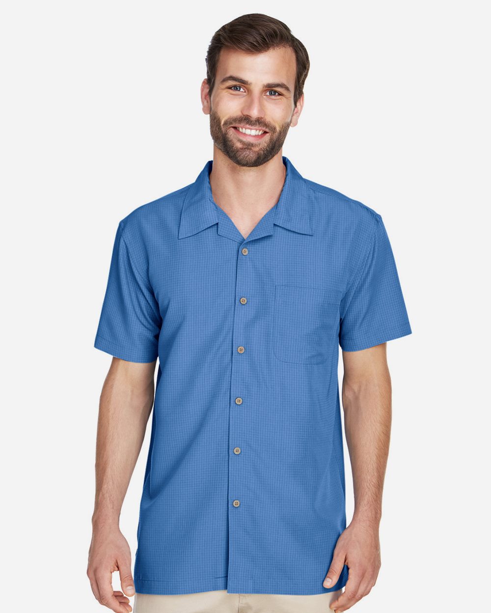 Men's Barbados Textured Camp Shirt - styleImage