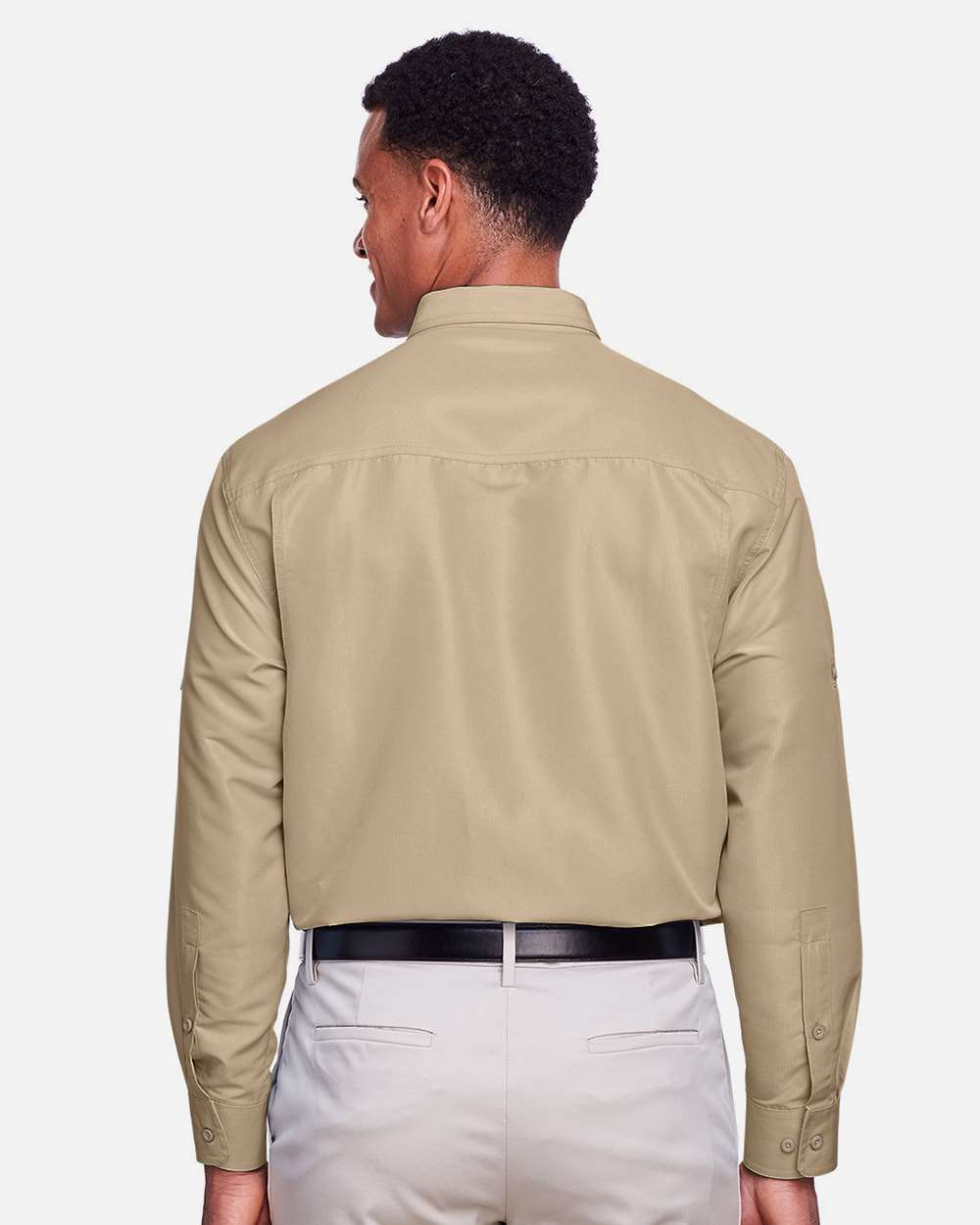 Men's Key West Performance Staff Shirt - OnModelBack - B257B9242 - Khaki