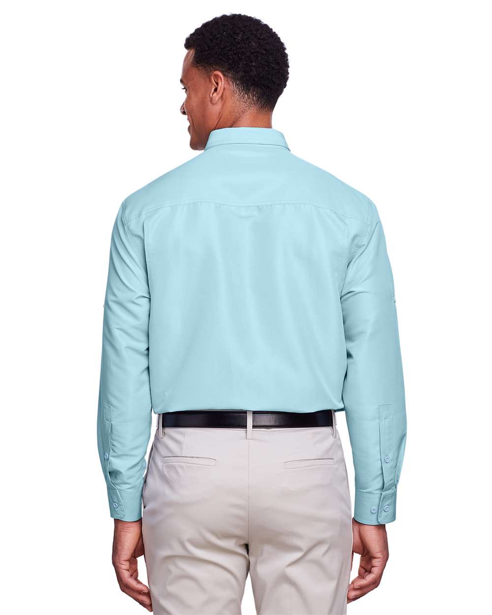Men's Key West Performance Staff Shirt - OnModelBack - B257B9252 - Cloud Blue