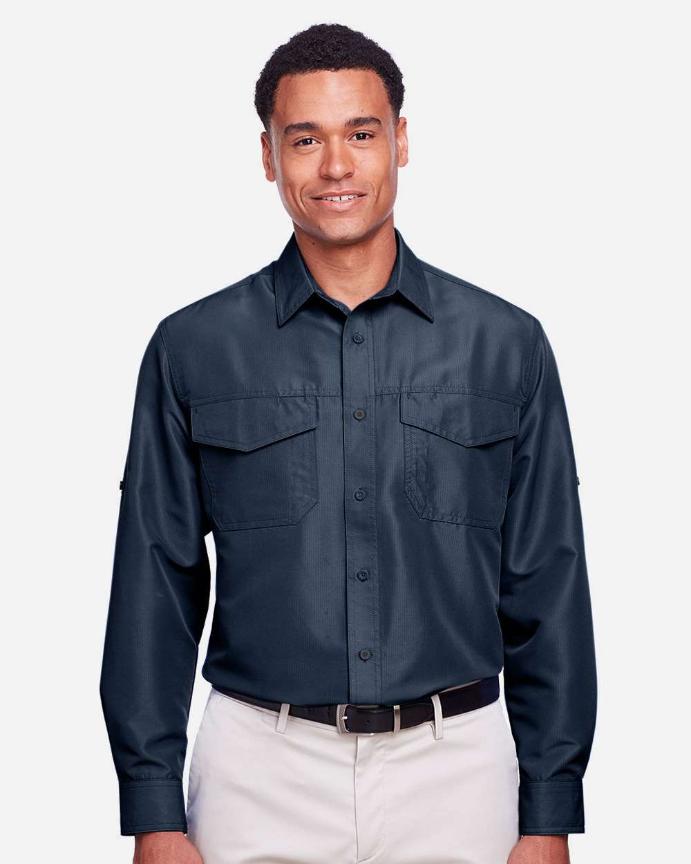 Men's Key West Performance Staff Shirt - OnModelFront - B257B9652 - Navy