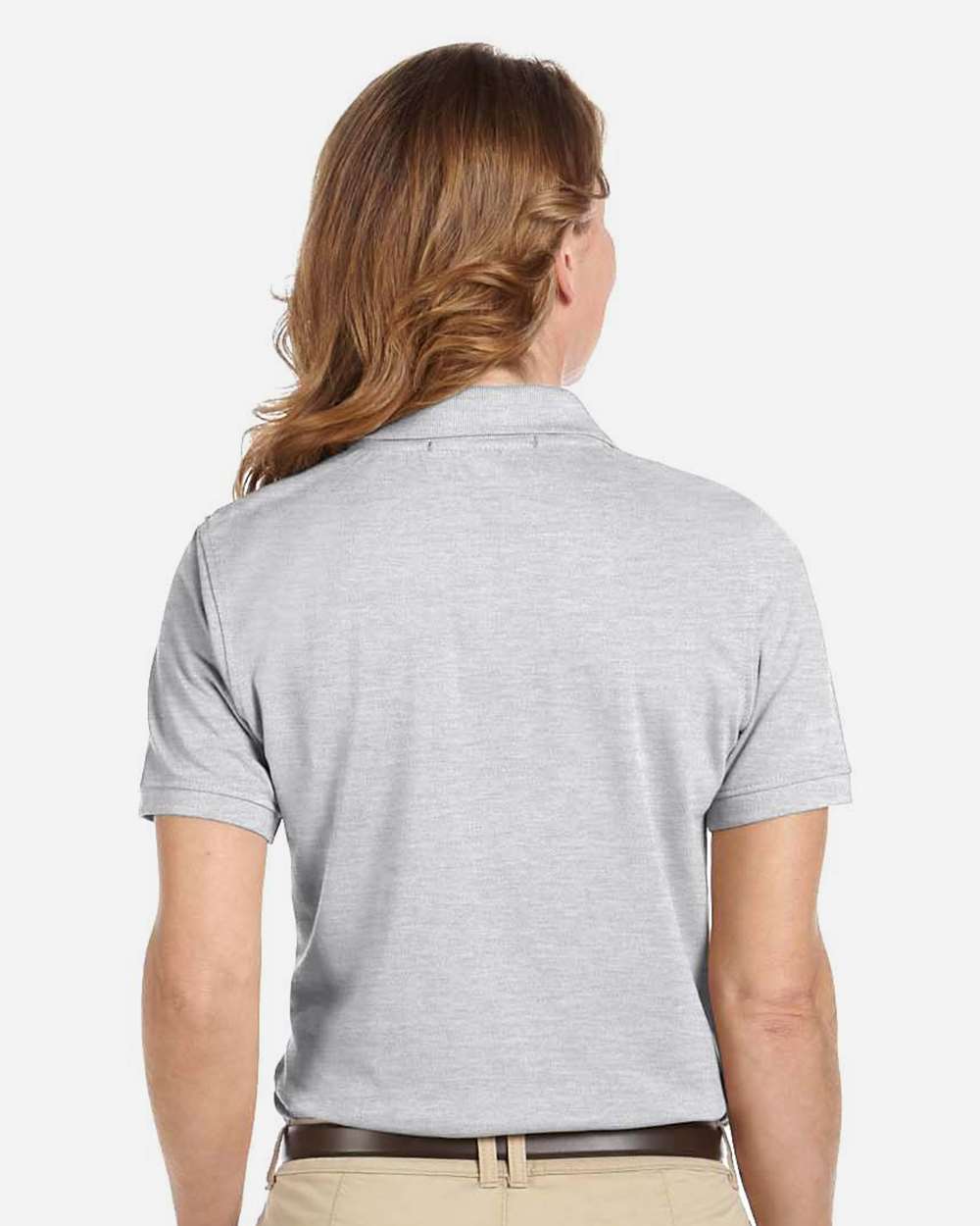 Women's Easy Blend Polo - OnModelBack - B207B9092 - Grey Heather