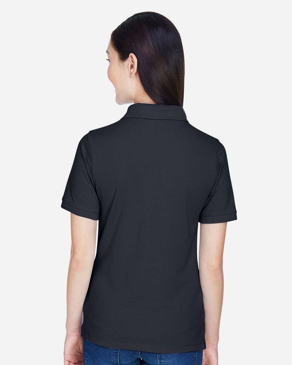 Women's Easy Blend Polo - OnModelBack - B207B9102 - Navy
