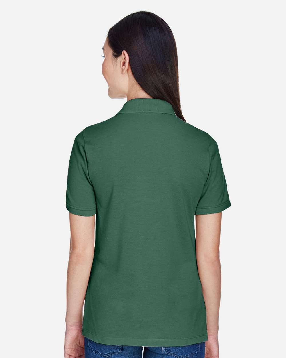 Women's Easy Blend Polo - OnModelBack - B207B9542 - Hunter