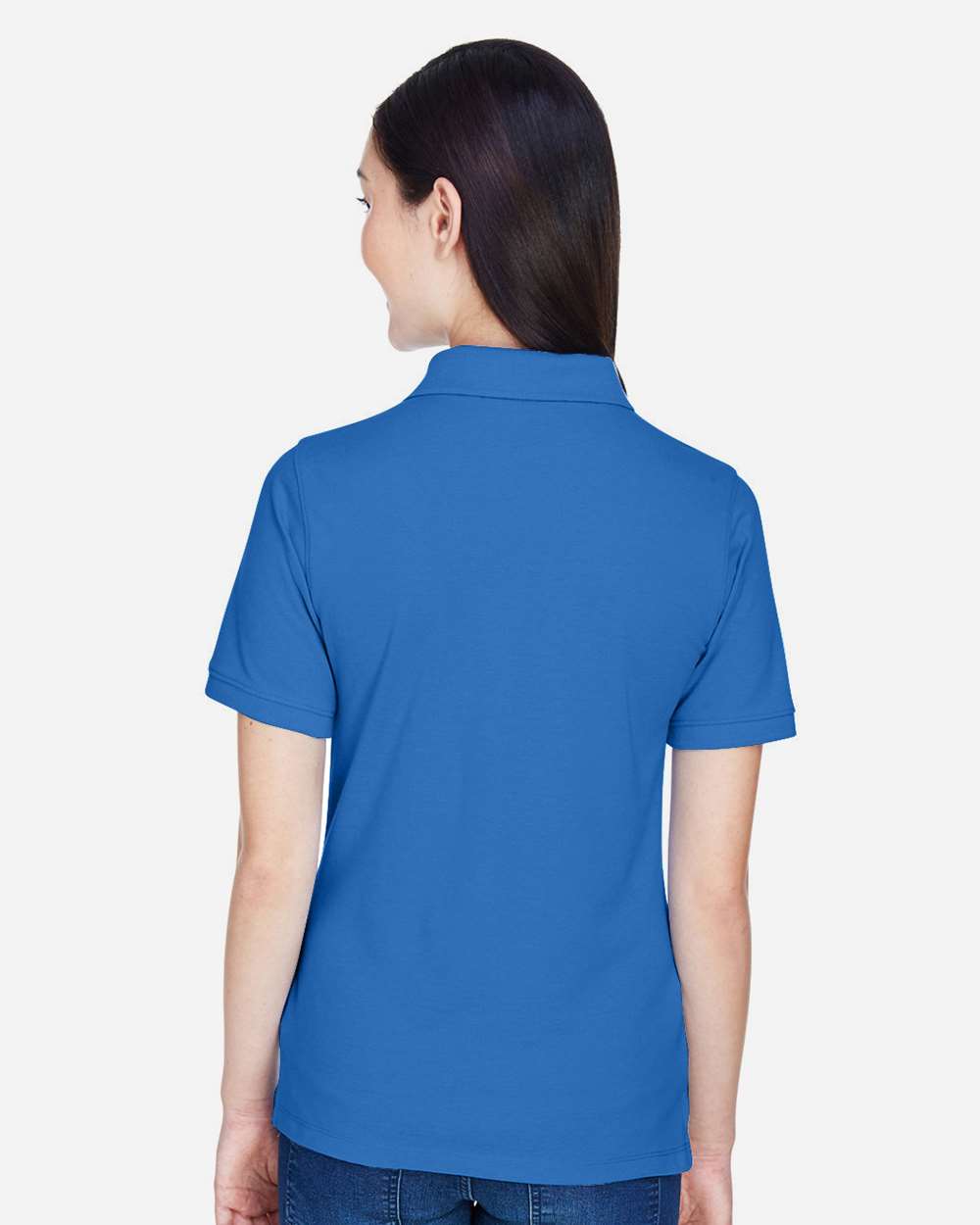 Women's Easy Blend Polo - OnModelBack - B207B9752 - True Royal