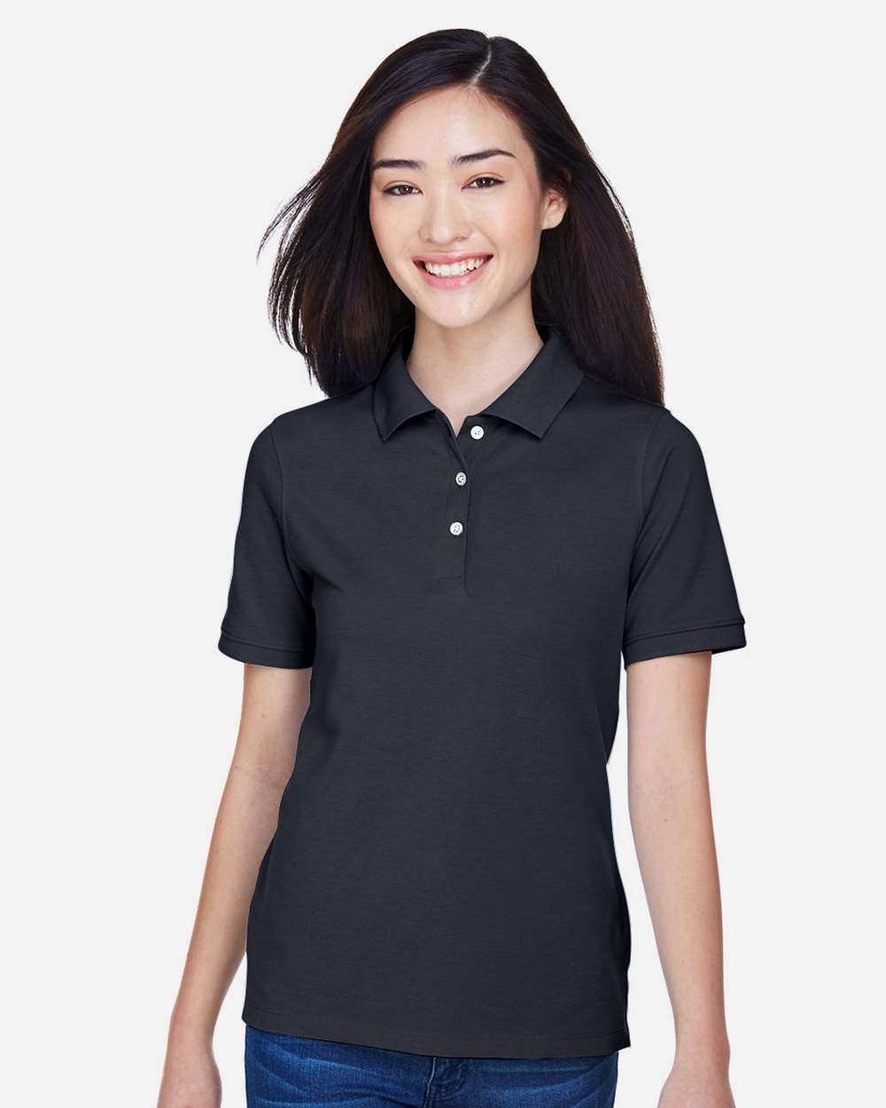 Women's Easy Blend Polo - OnModelFront - B207B9102 - Navy