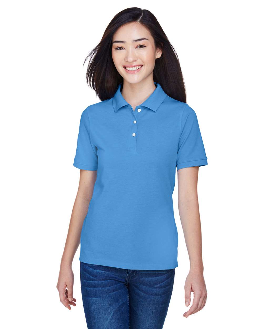 Women's Easy Blend Polo - OnModelFront - B207B9652 - Nautical Blue