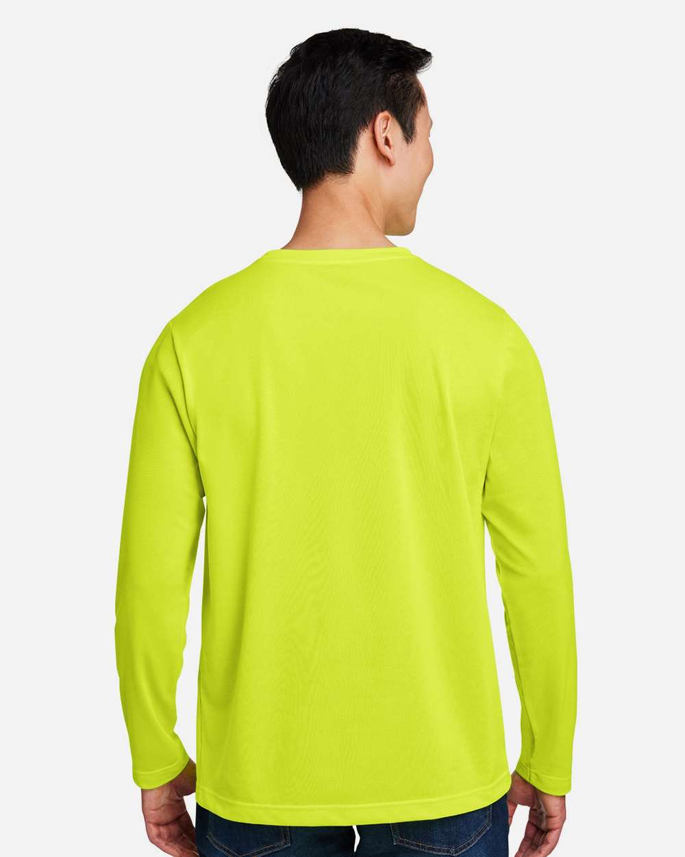 Unisex Charge Snag and Soil Protect Long Sleeve T-Shirt - OnModelBack - B189B9122 - Safety Yellow