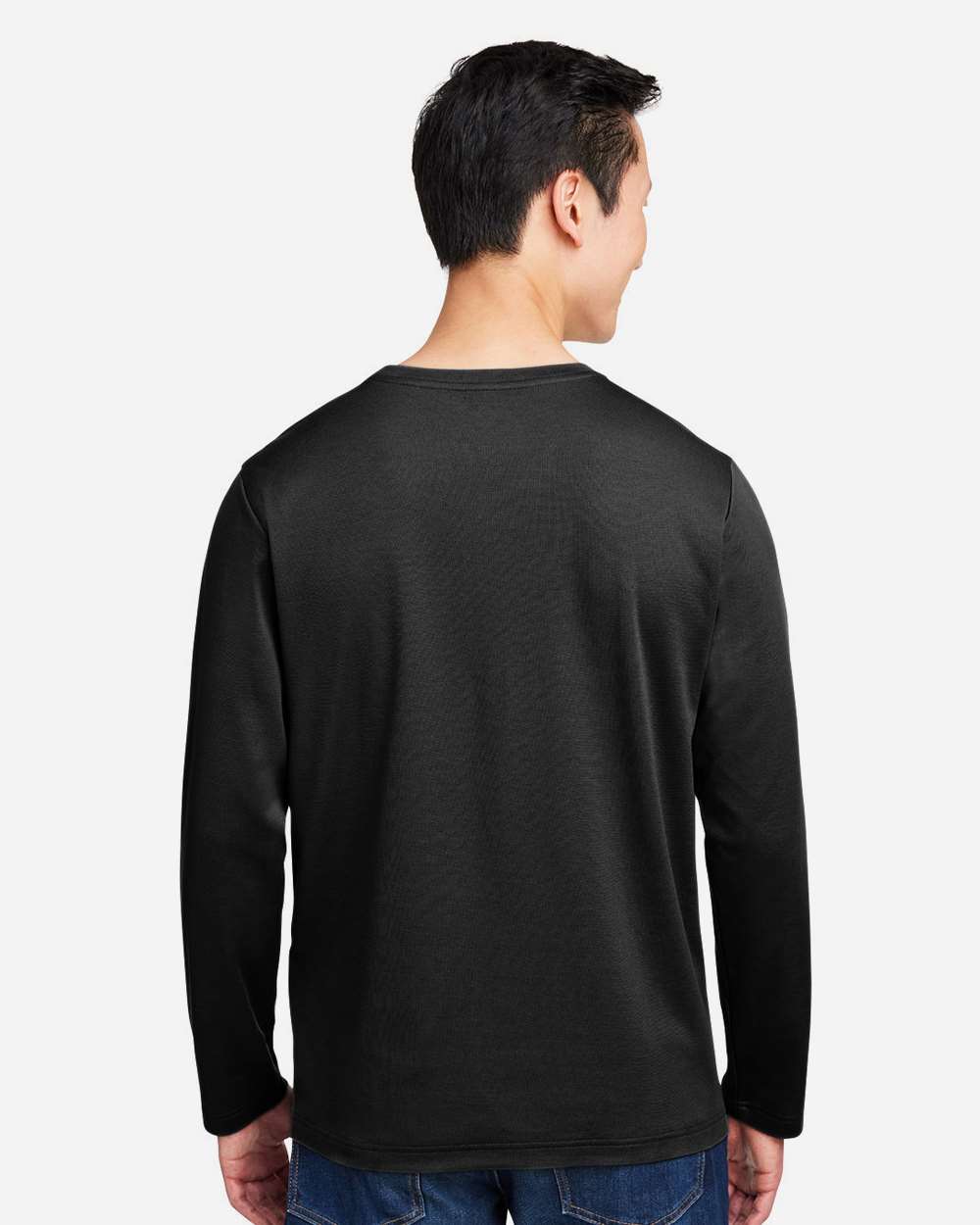 Unisex Charge Snag and Soil Protect Long Sleeve T-Shirt - OnModelBack - B189B9502 - Black