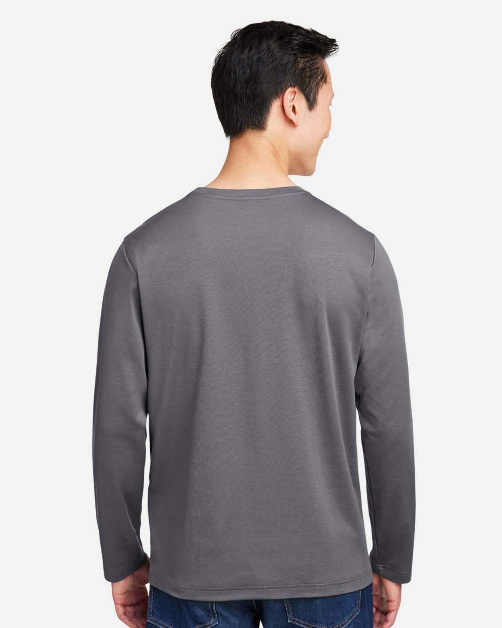 Unisex Charge Snag and Soil Protect Long Sleeve T-Shirt - OnModelBack - B189B9592 - Dark Charcoal