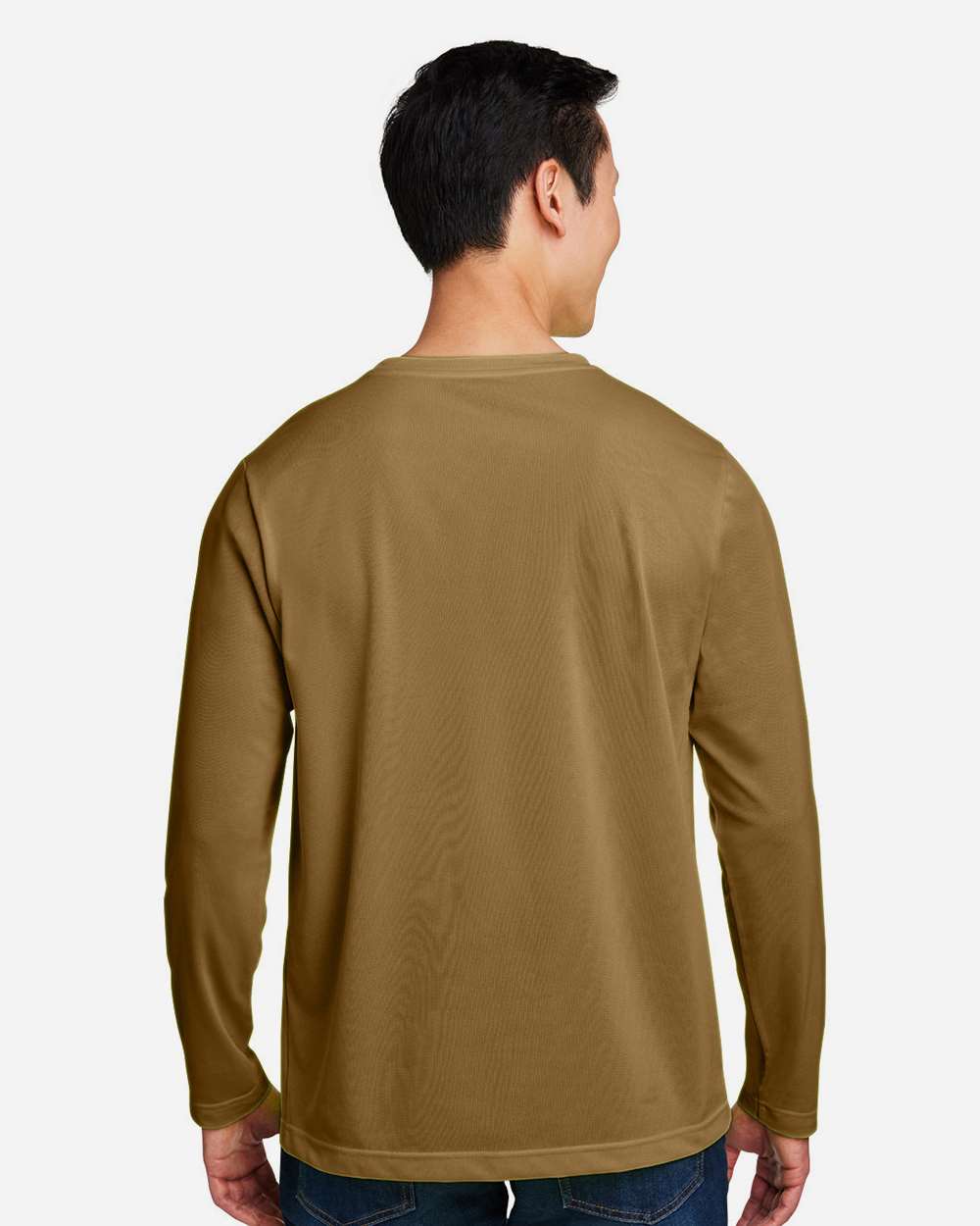 Unisex Charge Snag and Soil Protect Long Sleeve T-Shirt - OnModelBack - B189B9602 - Coyote Brown