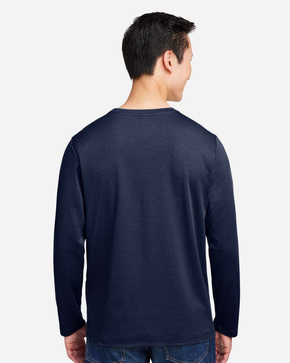 Unisex Charge Snag and Soil Protect Long Sleeve T-Shirt - OnModelBack - B189B9652 - Dark Navy