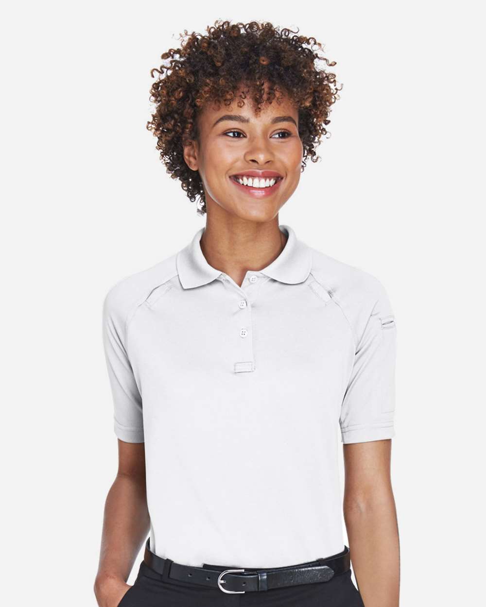 Women's Advantage Tactical Polo - OnModelFront - B202B9002 - White
